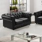 Paris 3 Sofa 3Pc Set in Black Half Leather by VIG