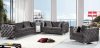 Scarlett Sofa 663 in Grey Velvet Fabric by Meridian w/Options