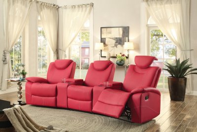 Talbot Motion Home Theater 8524RD in Red by Homelegance