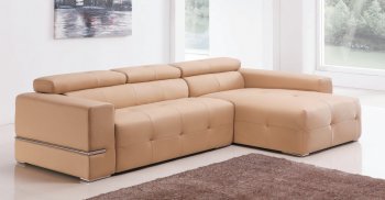 8065 Sectional Sofa Cappuccino Bonded Leather by American Eagle [AESS-8065 Cappuccino]