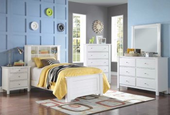 Mallowsea Youth Bedroom 30410 4Pc Set in White by Acme [AMKB-30410-Mallowsea]