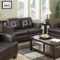 G675 Sofa & Loveseat in Chocolate Bonded Leather by Glory