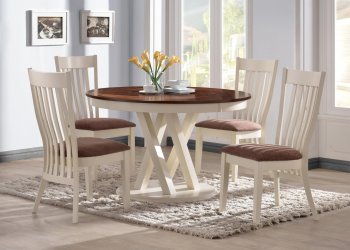 104341 Naomi 5Pc Dining Set by Coaster in Two-Tone w/Options [CRDS-104341 Naomi]