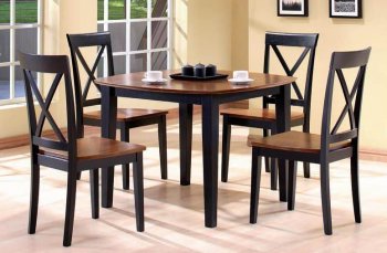 Black & Walnut Two-Tone Finish 5Pc Modern Dining Table Set [ABCDS-6230]