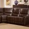 Gerald Motion Sectional Sofa 9600 in Brown by Homelegance