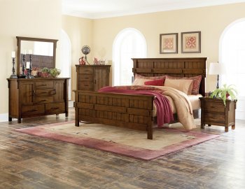 Terrace Bedroom 1907 in Oak by Homelegance w/Options [HEBS-1907 Terrace]