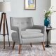 Sheer Accent Chair Set of 2 EEI-2142-LGR in Light Gray by Modway