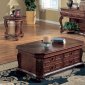 Rich Mahogany Finish Stylish Coffee Table with Storage Drawers