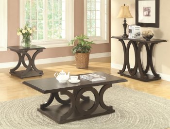 703148 Coffee Table 3Pc Set in Cappuccino by Coaster w/Options [CRCT-703148]