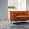 Margo Sofa 622 in Cognac Velvet Fabric by Meridian w/Options