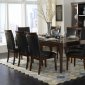 Smooth Brown Cherry Finish Classic Dining Table w/Optional Items