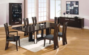 Dark Wenge High Gloss Finish Contemporary Dining Room [GFDS-D59]