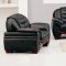 7174 3Pc Sofa Set in Black Bonded Leather by VIG