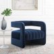 Range Accent Chair in Midnight Blue Velvet by Modway