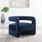 Range Accent Chair in Midnight Blue Velvet by Modway