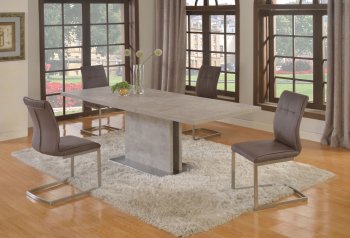 Kalinda Dining Table Set in Grey by Chintaly w/Options [CYDS-Kalinda]