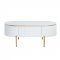 Daveigh Coffee Table 3Pc Set LV02464 in White & Gold by Acme