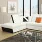 Sienna 51625 Sectional Sofa White & Black Bonded Leather by Acme