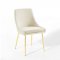 Viscount Dining Chair 3808 Set of 2 in Ivory Velvet by Modway