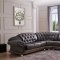 Apolo Sectional Sofa in Brown Leather by ESF w/Options