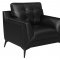 Moira Sofa 511131 in Black Leatherette by Coaster w/Options