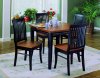 Black & Cherry Finish Modern 5Pc Dinette w/Wood Seats