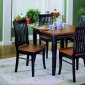 Black & Cherry Finish Modern 5Pc Dinette w/Wood Seats