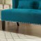 Amora Accent Loveseat Bench CM-BN6226 in Dark Teal Fabric