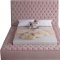 Bliss Bed in Pink Velvet Fabric by Meridian w/Options