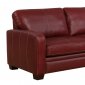 Hartley Sofa in Red Wine Leather w/Options