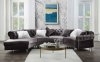 Ninagold Sectional Sofa 57355 in Gray Velvet by Acme