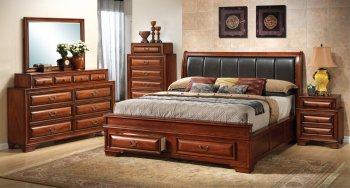 G8850B Bedroom in Cherry by Glory Furniture w/Options [GYBS-G8850B Cherry]