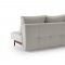 Supremax Quilt Sofa Bed in Natural w/Wood Legs by Innovation