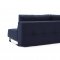 Supremax DEL Sofa Bed in 528 Mixed Blue w/Chrome Steel Legs