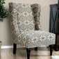 Elche Set of 2 Accent Chairs CM-AC6182A in Damask Pattern Fabric