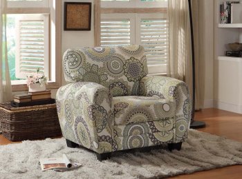 Rubin 9734FA-1S Accent Chair in Fabric by Homelegance [HECC-9734FA-1S Rubin]