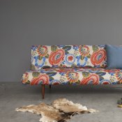 Unfurl Sofa Bed in Wild Flower Multicolor Fabric by Innovation