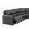 Sloan Power Motion Sectional Sofa Dark Gray Leather by Beverly