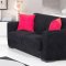 Dolce Sofa Bed in Black Microfiber by Rain w/Optional Items