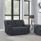 Evelyn Power Motion Sofa & Loveseat in Granite Fabric by Global