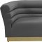 Bellini Sofa 669 in Grey Velvet Fabric by Meridian w/Options