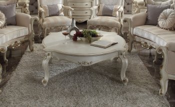 Picardy Coffee Table 86880 in Antique Pearl by Acme w/Options [AMCT-86880 Picardy]