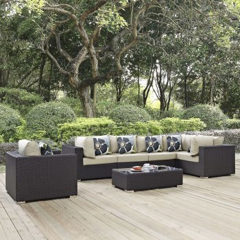 Convene Outdoor Patio Sectional Set 7Pc EEI-2350 by Modway [MWOUT-EEI-2350-Convene]