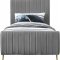 Zara Bed in Grey Velvet by Meridian w/Options