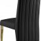 Porsha Dining Chair 749 Set of 2 Black Faux Leather by Meridian