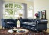 Durango Sofa TOV-S38 in Rustic Navy Blue Leather - TOV Furniture