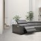 Picasso Power Motion Sectional Sofa in Dark Grey Leather by J&M