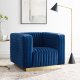 Charisma Accent Chair in Navy Velvet by Modway