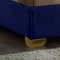 Lana Upholstered Bed in Navy Velvet Fabric - Meridian w/Options