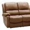 Xan Power Motion Sofa & Loveseat Set Leather Italia in Peanut